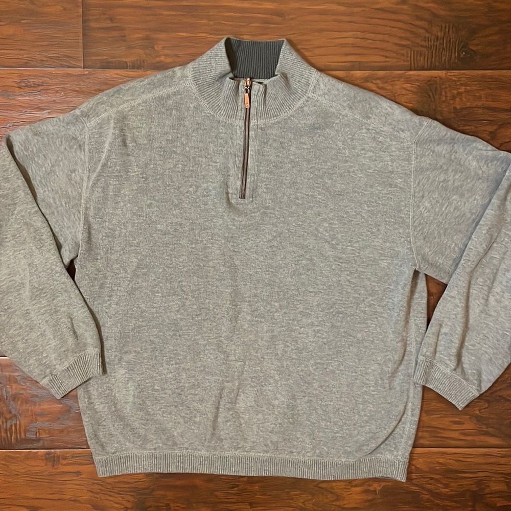 TOMMY BAHAMA Reversible Gray Sweater Men’s Size XL Retail $118 - Picture 2 of 7